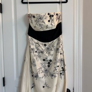 White House Black Market Strapless Floral Dress